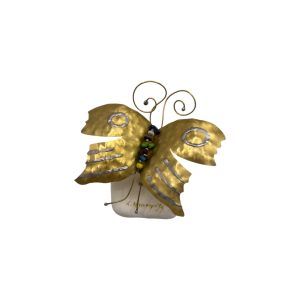 Gold Butterfly with Small Beads on the back