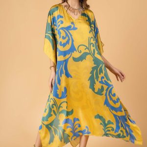 Printed Dress with Back Tie
