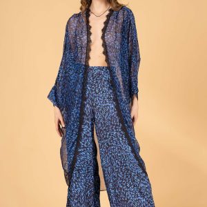Blue Leopard Pants